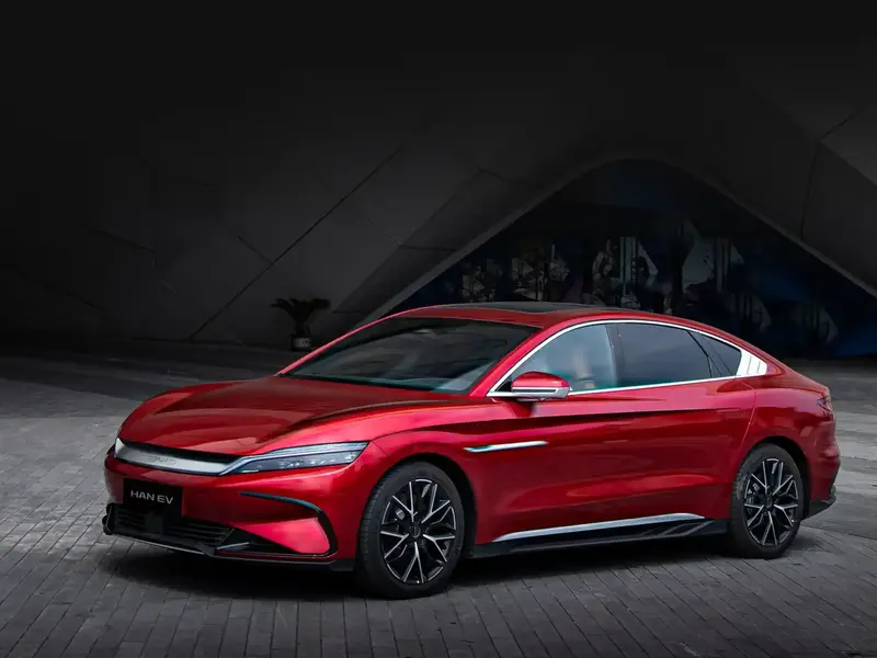 Red BYD-Han car