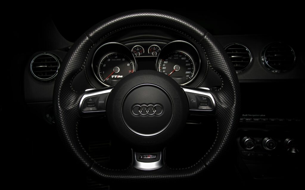 Interior Design of Audi car( Steering Wheel)