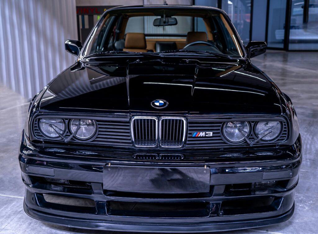  Parked Black BMW car