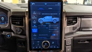 Safety feature's touchscreen