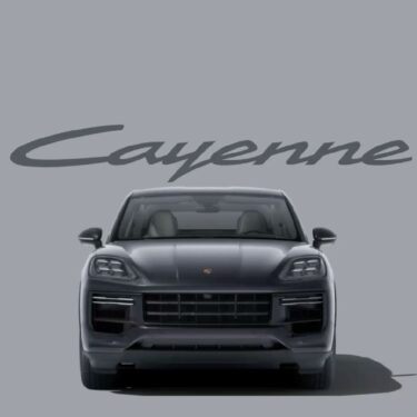 Porsche cayenne car on black white color.