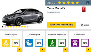 Safety Measure Chart of Tesla Model Y